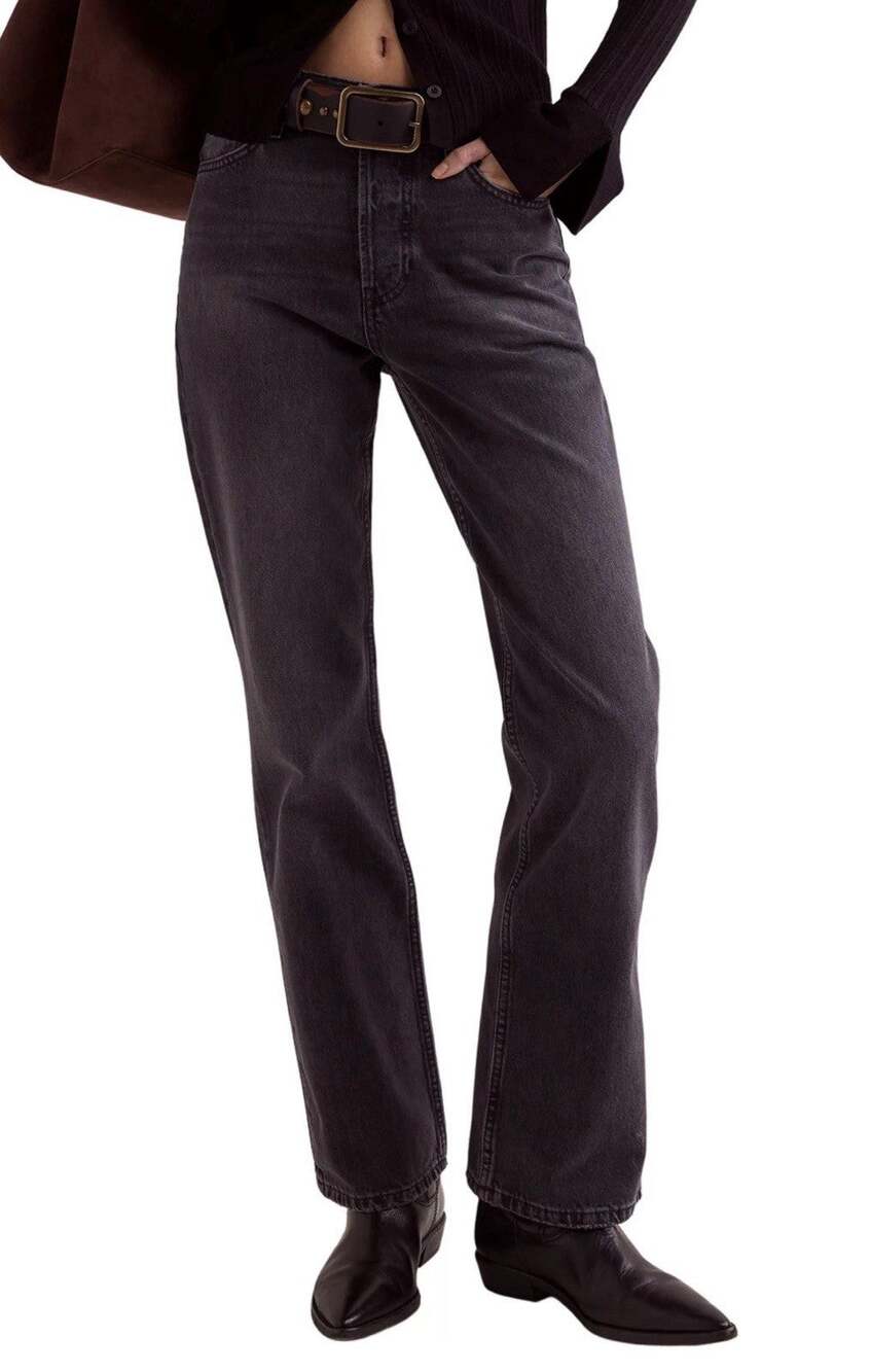 We The Free Holly Bootcut Jeans Womenโs 24 Washed Black Gray Denim